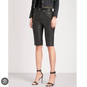 Good American Bermuda Short Leather Like. High Rise. NWT. Size 16